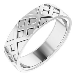 X-Pattern Design Band 51716 - 6.4 mm