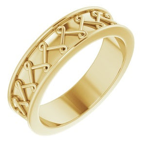 Twisted Zigzag Design Band 51871 - 6 mm