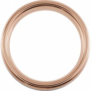 18K Rose Gold PVD Tungsten Grooved Band with Satin Finish TAR52194 - 8 mm