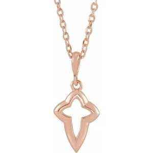 Petite Open Cross 16-18" Necklace or Pendant R42391