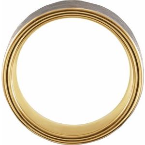 18K Rose Gold PVD Tungsten Band TAR52028 - 6 mm - 8 mm