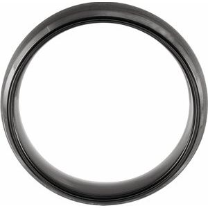 Black PVD Tungsten Beveled-Edge Band TAR52193 - 6 mm