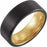 18K Rose/Yellow Gold PVD & Black PVD Tungsten Flat Edge Band with Satin Finish TAR52263 - 8 mm