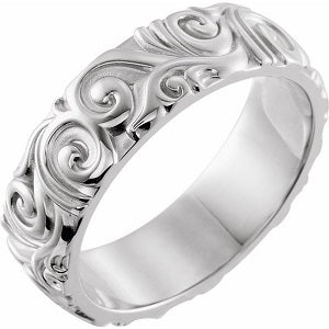 Sculptural Band 52179 - 6 mm