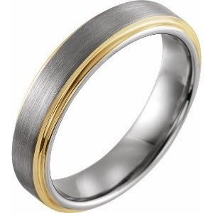 18K Yellow Gold PVD Tungsten Band TAR52188 - 5 mm