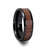 DENALI Black Ceramic Wedding Band with Bevels and Rosewood Inlay - 4mm - 12mm