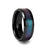 BARRACUDA Beveled Black Ceramic Ring with Blue/Purple Color Changing Inlay - 6mm - 10mm