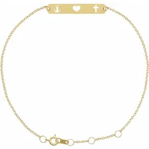 Faith, Love, Hope Bar Bracelet BRC805