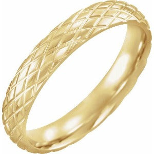 Rhombus Patterned Band 52175 - 6 mm