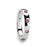 DIANA Domed White Tungsten Wedding Band with 3 Pink Sapphires - 4 mm