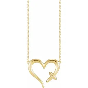 Heart with Cross Necklace 87469