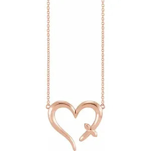 Heart with Cross Necklace 87469