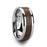 HALIFAX Tungsten Wedding Band with Bevels and Black Walnut Wood Inlay - 4mm - 12mm