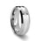 VECTOR Silver Inlaid Beveled Tungsten Ring - 6mm & 8 mm