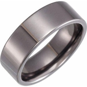 Tantalum Flat Comfort-Fit Band 52331 - 6 mm - 8 mm