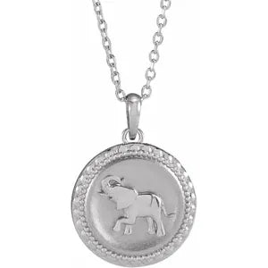 Elephant Disc 16-18" Necklace or Pendant 87487