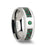ASPEN Tungsten Carbide Ring with Black and Green Carbon Fiber and Emerald Setting - 8mm