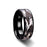 CONQUEST Beveled Black Tungsten Carbide Ring with Black and Gray Camo Pattern - 8mm
