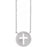 Pierced Cross Hammered Disc 18" Necklace R42419