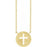 Pierced Cross Hammered Disc 18" Necklace R42419