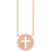 Pierced Cross Hammered Disc 18" Necklace R42419