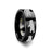 Bear Print Ring Engraved Flat Black Tungsten Ring - 4mm - 12mm