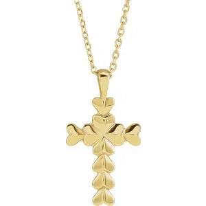 Heart Cross 16-18" Necklace or Pendant R42429