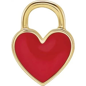 Enamel Heart Charm/Pendant 688833