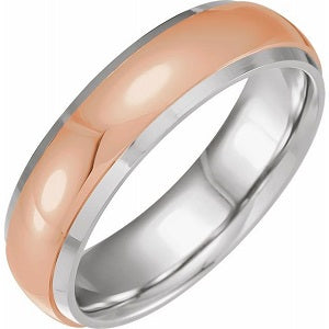 Half Round Band with Diamond Edge Inlay 57730 - 4 mm - 8 mm