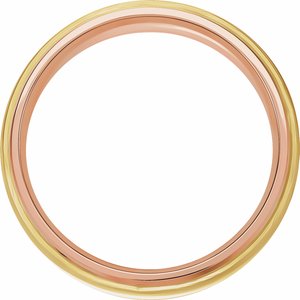 Half Round Band with Diamond Edge Inlay 57730 - 4 mm - 8 mm