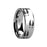 Deer Print Animal Track Ring Engraved Flat Tungsten Ring - 4mm - 12mm