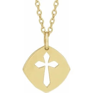 Pierced Cross 16-18" Necklace R42407