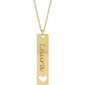 Engravable Bar Necklace or Pendant 87762