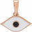 White Enamel Evil Eye Pendant 688835