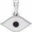 White Enamel Evil Eye Pendant 688835