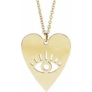 Evil Eye Heart 16-18" Necklace 87780