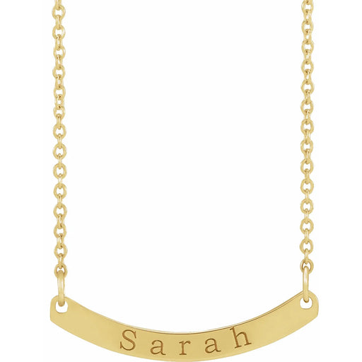 Engravable Curved Bar 18" Necklace 87635