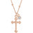 .06 CT Diamond Dangle & Beaded Cross 20" Necklace 87701