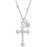 .06 CT Diamond Dangle & Beaded Cross 20" Necklace 87701