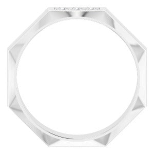 .08 CTW Natural Diamond Three-Stone Octagon Band 126028 - 5 mm