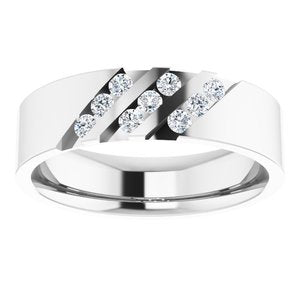 1/4 CTW Natural Diamond Accented Band 124766 - 6 mm
