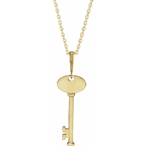 Engravable Key 16-18" Necklace or Pendant 87760