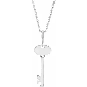 Engravable Key 16-18" Necklace or Pendant 87760