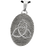 Oval Fingerprint with Celtic Trinity Knot Pendant