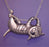 Dangling Cat - Edward Gorey Necklace