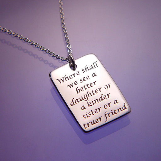 Daughter Sister Friend - Jane Austen Necklace