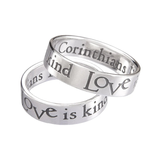 English: Love Is Patient - 1 Corinthians 13 Ring-Tender Essentials-Laurel Elliot