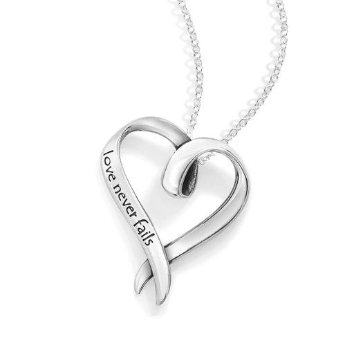 Love Never Fails - 1 Corinthians 13:8 Necklace