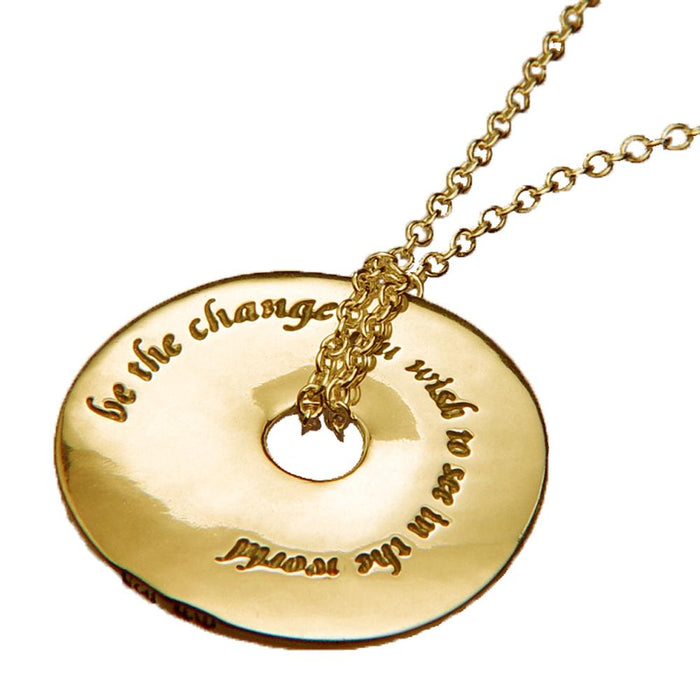 Be The Change - Gandhi Necklace - Gold