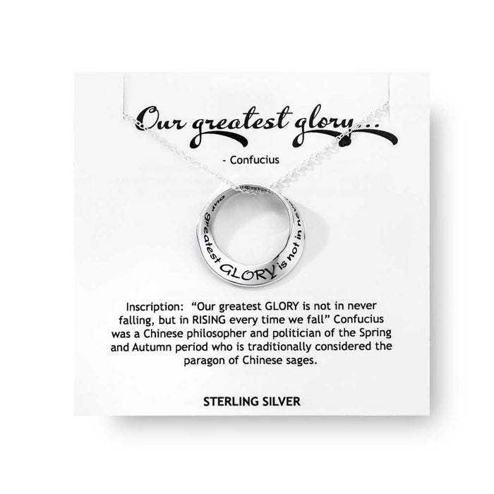 Our Greatest Glory... - Confucius Necklace